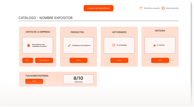 ejemplo espacios expositor